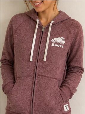 Roots Maroon/Burgundy Full-Zip Hoodie – Classic Logo